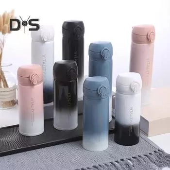 350/450 мл вакуумная бутылка с нескользящим дном и маленьким горлышком, портативная студенческая спортивная вакуумная кружка 450ML белый