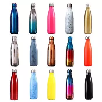 350/500/750/1000 мл Двойные стенки Нержавеющая сталь Бутылка для воды Термос Бутылка Сохраняет Тепло И Холод Изолированный Термос Спорт 50ml