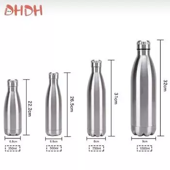 350/500/750/1000 мл термос из нержавеющей стали с двойными стенками для воды спортивная термос бутылка сохраняет тепло и холод термос 350ml синий