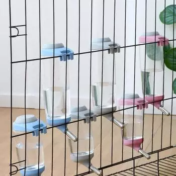 350/500 мл бутылка для питья для кошек автоматическая трубчатая поилка для домашних животных для кроликов кошек морских свинок 350ML розовый