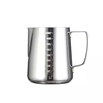 350/600/1000 мл двойной масштаб кофейник для инструментов молочная пена кувшин чашка для гравировки кофе цилиндр молочная пена чашка кофейник double scale(350ml)
