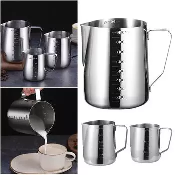 350/600/900 мл молочный питчер Sharp Mouth Coffee Milk Frotting Pitcher Jug Barista Frother Pitcher for Latte Art Coffee Accessories
