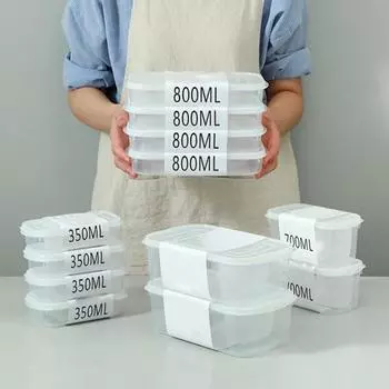 350/700/800 мл контейнер для еды с крышкой BPA Free пищевой свежий холодильник для хранения еды Bento Box повседневная жизнь 350ml белый