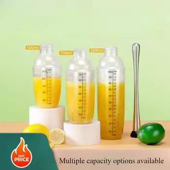 350 мл/500 мл/700 мл/1000 мл шейкер бутылка пластиковый шейкер для коктейлей миксер напитки сок молоко чай вино ручной шейкер чашка домашний бар инструменты