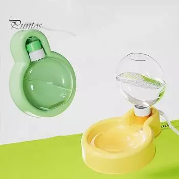 350 мл/500 мл бутылка для воды для домашних животных портативная герметичная поилка для собак с миской для путешествий, пеших прогулок, кемпинга 350ml жёлтый