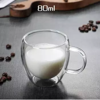 350 мл кофейная чашка, украшенная сухоцветами, кружка для молока, кухонная стеклянная чашка с двойными стенками и ручкой, термостойкие чайные чашки, стеклянная кружка 80-350ml