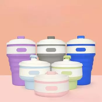 350 мл креативная складная чашка из силикагеля телескопическая чашка для воды портативная на открытом воздухе 350ml130g1PCS