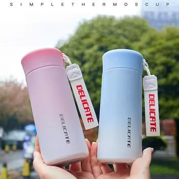 350 мл модные мини-термосы для кофе из нержавеющей стали 316, термос, портативная дорожная бутылка для воды, студенческие чашки 350ml красный