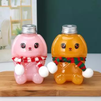 350 мл Пищевой ПЭТ прозрачный пластиковый флакон Кролик Пластиковый флакон Фруктовый сок Молоко Чай Бутылка