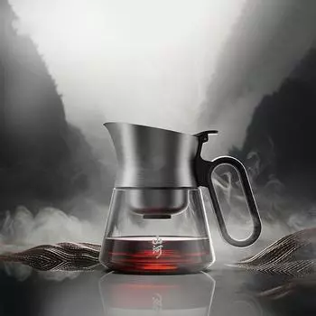 350 мл стеклянный чайник для заваривания чая нажатием одной кнопки фильтрация чайник термостойкий антиожоговый чайник нержавеющая сталь чай склад разделение