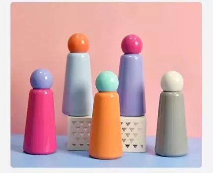 350 мл термос из нержавеющей стали 304, переносная двухэтажная спортивная бутылка для воды, кофейная чашка 350ml