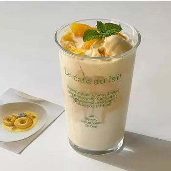 350 мл. Зеленый стеклянный стакан с буквами в корейском стиле, большой емкости, чашка для завтрака, молока, бутылка для воды, чашка для чая, кружка для кофе, стакан для холодных напитков 350ml зелёный