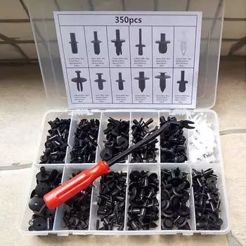350 шт пластиковый автомобильный бампер заклепка дверная панель крепежная накладка зажим с отверткой