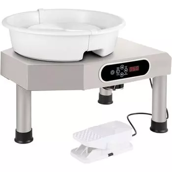 350 Вт Гончарный круг Керамическая формовочная машина ЖК-сенсорный экран Глиняный круг Электрические инструменты для лепки из глины своими руками с ножной педалью