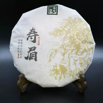 350г Белый чай 2018 Fuding Shou Mei Органический белый чайный торт High Mountain Bai Cha 350g