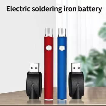 350mAh Electric Soldering Iron Pen Battery Welding Kit 510 Thread Heat Tips Electronic Welding Repair Tools With USB Charger чёрный