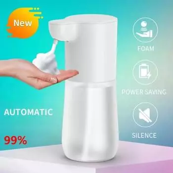 350ML Automatic Soap Foam Dispenser USB Rechargeable Touchless Foam Hand Washer Machine Bathroom Infrared Sensor Soap Dispenser