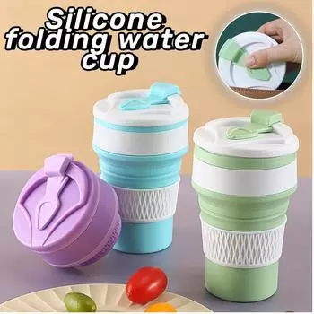 350 мл телескопическая складная для кемпинга, спорта и активного отдыха, кухни и столовой, складная силиконовая чашка, кофейные чашки, кружка для питья 350ml