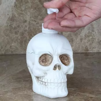 350ML Creative Skull Shower Gel Hand Soap Shampoo Bottle Press Type Bottle Use for Bathroom&Shower Room Kitchen Tool&Home Decor