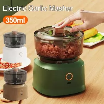 350 мл электрическая давилка для чеснока, измельчитель для мини-кухни, многофункциональная овощерезка под давлением, автоматический кухонный комбайн