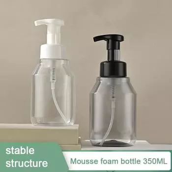 350ML Foam Bottle Empty Travel Foaming Pump Dispenser Refillable Bottle for Travel Cleaning Cosmetics Packaging светло-серый