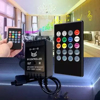 3528 RGB светодиодная лента гибкая 10M 600Led m Music IR пульт дистанционного управления DC12V светодиодная лента для украшения дома разноцветный