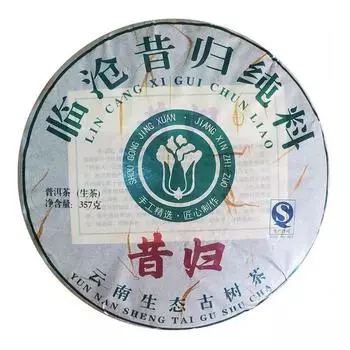 357 г 2009 Xigui Aged Pu er Raw Tea Bread Юньнаньский сырой чай Pu er Wild Old Pu-erh Tea
