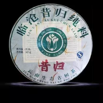 357 г 2009 Xigui Aged Pu er Raw Tea Bread Юньнаньский сырой чай Pu er Wild Old Pu-erh Tea