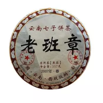 357 г Чай Пуэр Спелый чай Юньнаньский чай «Семь пирожных» Лао Баньчжан Пуэр Чай