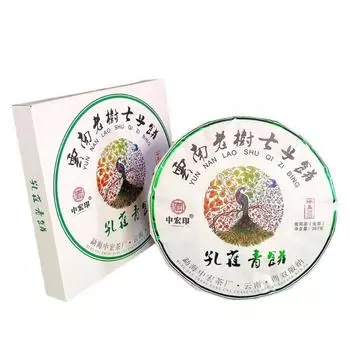 357 г чая Пуэр Зеленый пирог с павлином Сырой чайный пирог Исландский пуэр из старого дерева