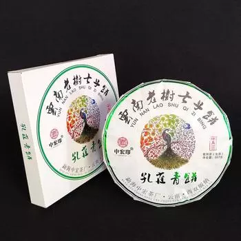 357 г чая Пуэр Зеленый пирог Сырой чайный пирог Исландский пуэр из старого дерева