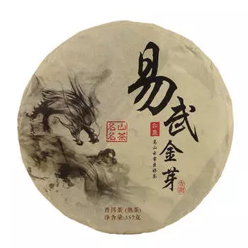 357 г Пуэр с золотыми бутонами Иу, спелый чайный пирог, чай Пуэр из провинции Юньнань, приготовленный на древнем дереве