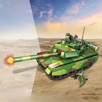 357 шт., военная серия, тип 15, легкий танк, мальчик, строительные блоки, игрушка в подарок