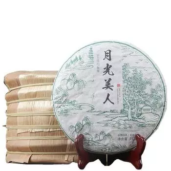 357г Юньнаньский чай Чай Пуэр Лунный свет Белый торт Цзинмай Горная туя