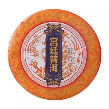 357г Юньнаньский чайный дворец Пуэр Чайный торт Мэнхайский зрелый торт Старый чайный торт Цицзы 500g/17.6oz