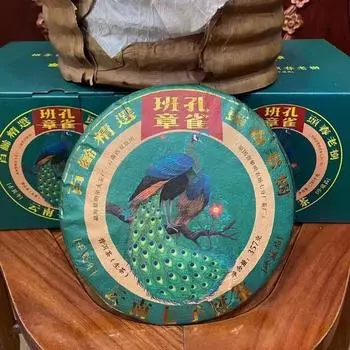 357г Юньнаньский сырой чай Пуэр Баньчжан Павлиний Пуэр Сырой чайный торт Пуэрный чайный торт