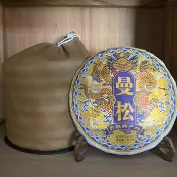 357г Юньнаньский сырой чайный торт Пуэр 2019 г. Мансонгский сырой чайный торт Пуэр Чай премиум-класса