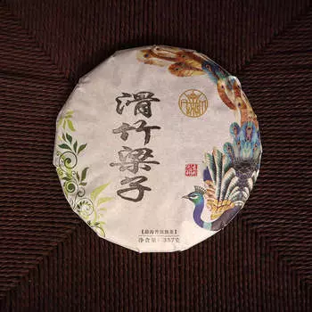 357г Мэнхай Пуэр Спелый чайный пирог Юньнань Выдержанный пуэр Готовый чай Пуэр Черный чай