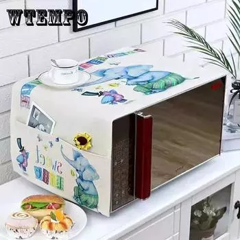 35*100 см Чехол для микроволновой печи, пылезащитный тканевый чехол, масляный чехол, тканевый чехол для духовки с трех сторон, все включено