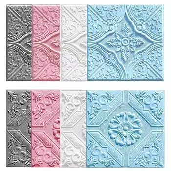 35*35 см стерео наклейки на стену утолщенные звукоизоляционные 3D пенопластовые обои потолочные декоративные самоклеящиеся обои настенный декор