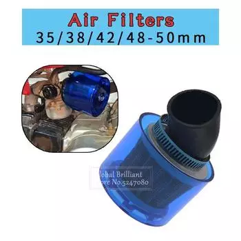 35/38/40/42/45/48-50/58-60 мм универсальный коленчатый очиститель воздушного фильтра мотоцикла 50-250 куб. см ATV Pit Dirt Bike Scooter брызгозащищенный