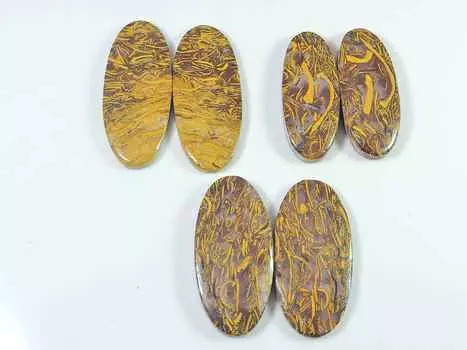 35-39 мм натуральный яшма Мариам пара из 3 шт овальных кабошонов драгоценных камней лот RQ-2389