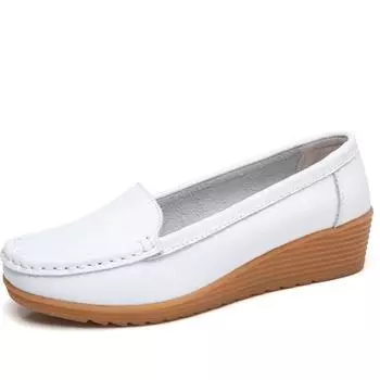 35-41 Женская повседневная обувь Женская обувь для медсестер с плоской подошвой из микрофибры 35 белый
