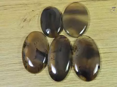 35-41MM натуральный Ботсванский агат 5 шт овальный кабошон драгоценный камень россыпью 219 карат. РQ-2713