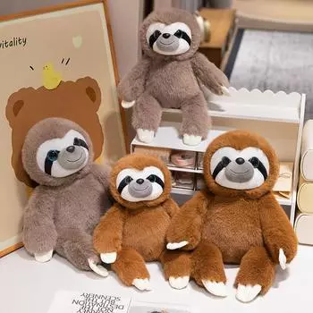 35/42 см плюшевые игрушки ленивцы мягкие игрушки куклы ленивцы плюшевые игрушки подарок на день рождения для детей девочек домашний декор для вечеринки 35cm серый