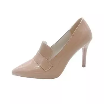 35-42 Женская обувь Туфли-лодочки с острым носком Лакированная кожа Платье Туфли-лодочки на высоком каблуке Свадебная обувь 35