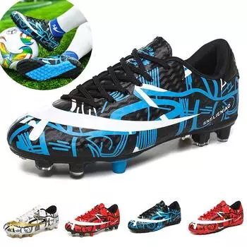 35-43 Мужская футбольная обувь для мальчиков и девочек Детская обувь TF/FG Ботильоны для футбола Бутсы для тренировок на траве Бег Спортивная обувь Кроссовки 35