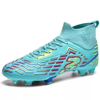 35-45 футбольные бутсы мужские с длинными ногтями AG искусственный газон профессиональные мужские футбольные бутсы большого размера детские футбольные бутсы 35 зелёный