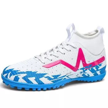 35-46 Детские футбольные бутсы Резиновая мягкая подошва Короткие гвозди Искусственный газон Кожаные футбольные бутсы для молодежи Детские спортивные футбольные бутсы большого размера для мужчин 35 зелёный