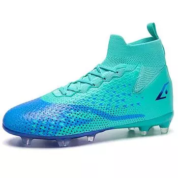 35-46 мужские большие футбольные бутсы с длинным гвоздем противоскользящие/ износостойкие TPR искусственные кортоповые детские футбольные бутсы для улицы 33 циан
